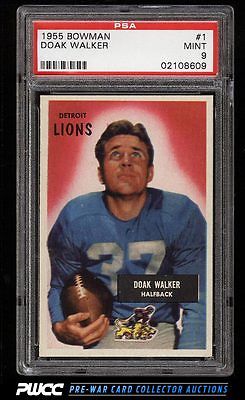 1955 Bowman Football Doak Walker 1 PSA 9 MINT PWCC