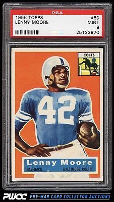 1956 Topps Football Lenny Moore ROOKIE RC 60 PSA 9 MINT PWCC