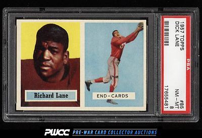 1957 Topps Football Dick Lane ROOKIE RC 85 PSA 8 NMMT PWCC