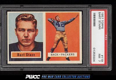 1957 Topps Football Bart Starr ROOKIE RC 119 PSA 7 NRMT PWCC