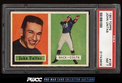 1957 Topps Football Johnny Unitas ROOKIE RC 138 PSA 7 NRMT PWCC