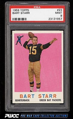 1959 Topps Football Bart Starr 23 PSA 9 MINT PWCC