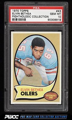 1970 Topps Football Elvin Bethea ROOKIE RC 43 PSA 10 GEM MINT PWCC