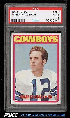 1972 Topps Football Roger Staubach ROOKIE RC 200 PSA 9 MINT PWCC
