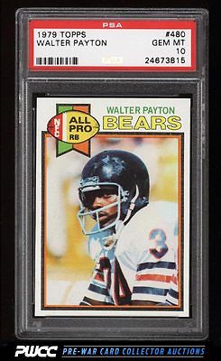 1979 Topps Football Walter Payton ROOKIE RC 480 PSA 10 GEM MINT PWCC