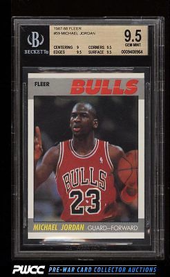 1987 Fleer Basketball Michael Jordan 59 BGS 95 GEM MINT PWCC