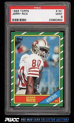 1986 Topps Football Jerry Rice ROOKIE RC 161 PSA 9 MINT PWCC