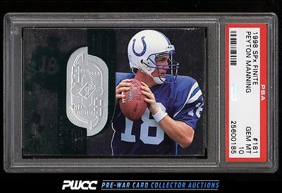 1998 SPx Finite Peyton Manning ROOKIE RC 1998 181 PSA 10 GEM MINT PWCC