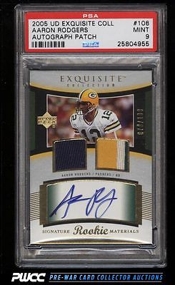 2005 Exquisite Collection Aaron Rodgers ROOKIE AUTO PATCH 199 106 PSA 9 PWCC