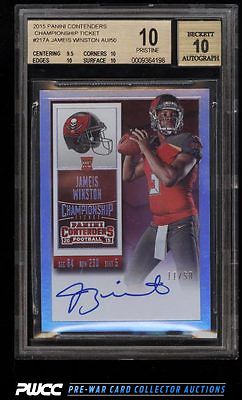 2015 Panini Contenders Champion Ticket Jameis Winston RC AUTO 50 BGS 10 PWCC