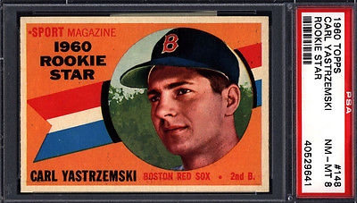 1960 Topps PSA 8 Set Break 148 Carl Yastrzemski Rookie HOF PSA 8 Well Centered