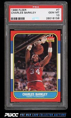 1986 Fleer Basketball SETBREAK Charles Barkley ROOKIE RC 7 PSA 10 GEM MT PWCC