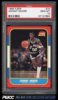 1986 Fleer Basketball SETBREAK Johnny Moore 76 PSA 10 GEM MINT PWCC