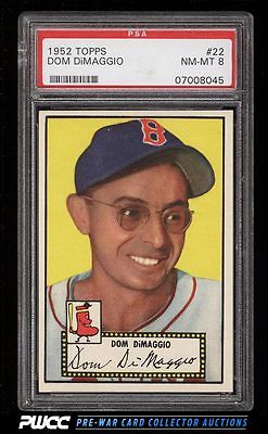 1952 Topps SETBREAK Dom DiMaggio BLACK BACK 22 PSA 8 NMMT PWCC