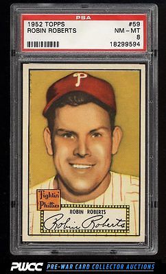 1952 Topps SETBREAK Robin Roberts 59 PSA 8 NMMT PWCC