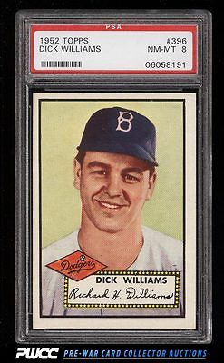 1952 Topps SETBREAK Dick Williams ROOKIE RC 396 PSA 8 NMMT PWCC