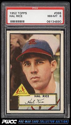 1952 Topps SETBREAK Hal Rice 398 PSA 8 NMMT PWCC