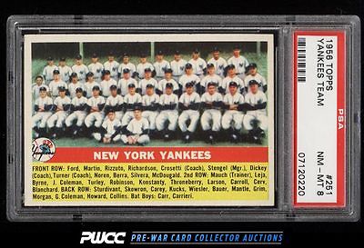 1956 Topps SETBREAK Yankees Team 251 PSA 8 NMMT PWCC