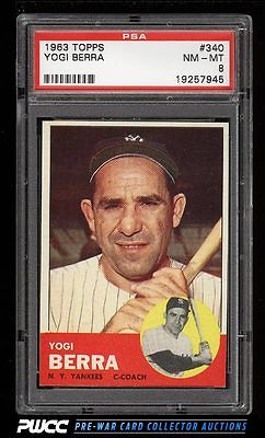 1963 Topps SETBREAK Yogi Berra 340 PSA 8 NMMT PWCC