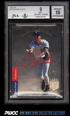 1993 SP Foil Derek Jeter ROOKIE RC RED AUTO JSA BGS 9 MINT PWCC