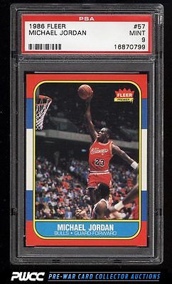 1986 Fleer Basketball Michael Jordan ROOKIE RC 57 PSA 9 MINT PWCC