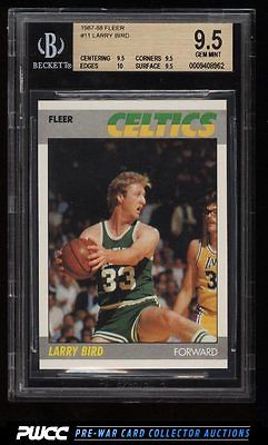 1987 Fleer Basketball Larry Bird 11 BGS 95 GEM MINT PWCC