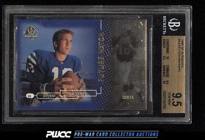 1998 SP Authentic Peyton Manning ROOKIE RC 2000 14 BGS 95 GEM MINT PWCC