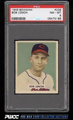 1949 Bowman Bob Lemon ROOKIE RC 238 PSA 8 NMMT PWCC