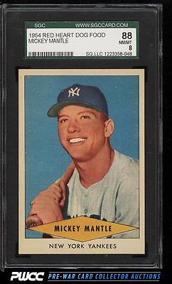 1954 Red Heart Mickey Mantle SGC 888 NMMT PWCC