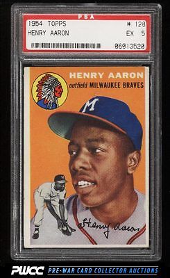 1954 Topps Hank Aaron ROOKIE RC 128 PSA 5 EX PWCC