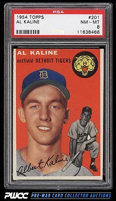 1954 Topps Al Kaline ROOKIE RC 201 PSA 8 NMMT PWCC