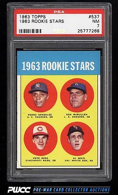 1963 Topps Pete Rose ROOKIE RC 537 PSA 7 NRMT PWCC