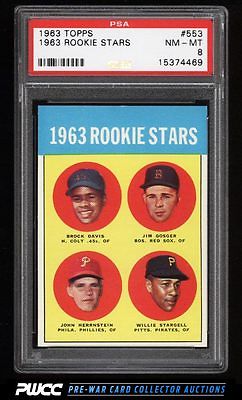 1963 Topps Willie Stargell ROOKIE RC 553 PSA 8 NMMT PWCC