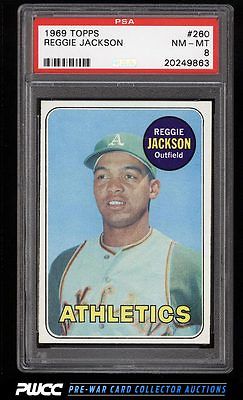 1969 Topps Reggie Jackson ROOKIE RC 260 PSA 8 NMMT PWCC