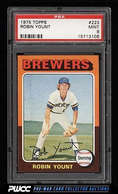 1975 Topps Robin Yount ROOKIE RC 223 PSA 9 MINT PWCC