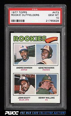 1977 Topps Andre Dawson ROOKIE RC 473 PSA 10 GEM MINT PWCC