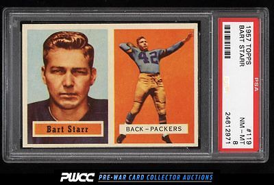 1957 Topps Football Bart Starr ROOKIE RC 119 PSA 8 NMMT PWCC