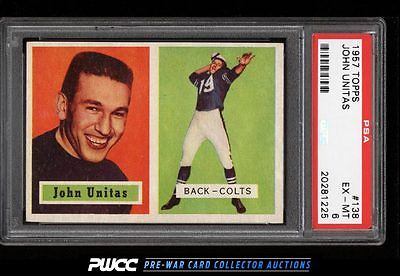 1957 Topps Football Johnny Unitas ROOKIE RC 138 PSA 6 EXMT PWCC