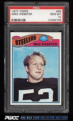 1977 Topps Football Mike Webster ROOKIE RC 99 PSA 10 GEM MINT PWCC