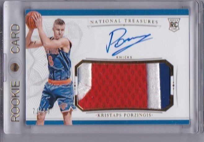 Kristaps Porzingis 201516 National Treasures RC Auto Patch 7199