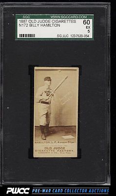 1887 N172 Old Judge Billy Hamilton SGC 560 EX PWCC