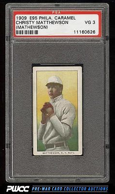 1909 E95 Philadelphia Caramel Christy Mathewson PSA 3 VG PWCC