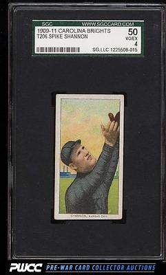 190911 T206 Spike Shannon CAROLINA BRIGHTS SGC 450 VGEX PWCC