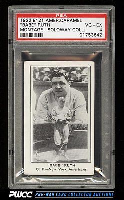 1922 E121 American Caramel Series Of 120 Babe Ruth MONTAGE PSA 4 VGEX PWCC