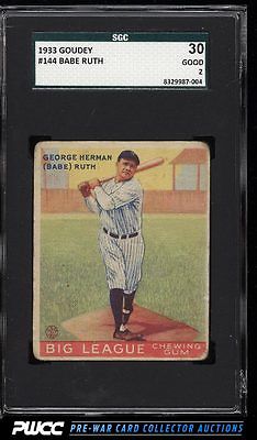 1933 Goudey Babe Ruth 144 SGC 230 GD PWCC