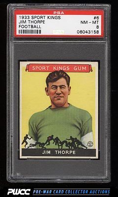 1933 Goudey Sport Kings Jim Thorpe FOOTBALL 6 PSA 8 NMMT PWCC