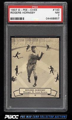 1937 OPeeChee Rogers Hornsby 140 PSA 7 NRMT PWCC