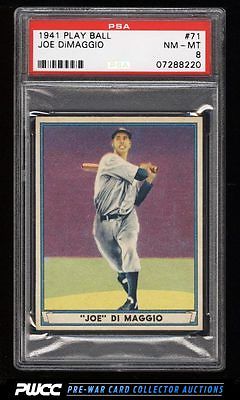 1941 Play Ball Joe DiMaggio 71 PSA 8 NMMT PWCC