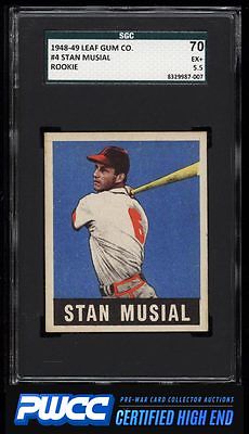 1948 Leaf Stan Musial ROOKIE RC 4 SGC 5570 EX PWCCHE