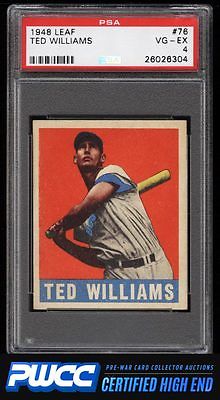 1948 Leaf Ted Williams 76 PSA 4 VGEX PWCCHE